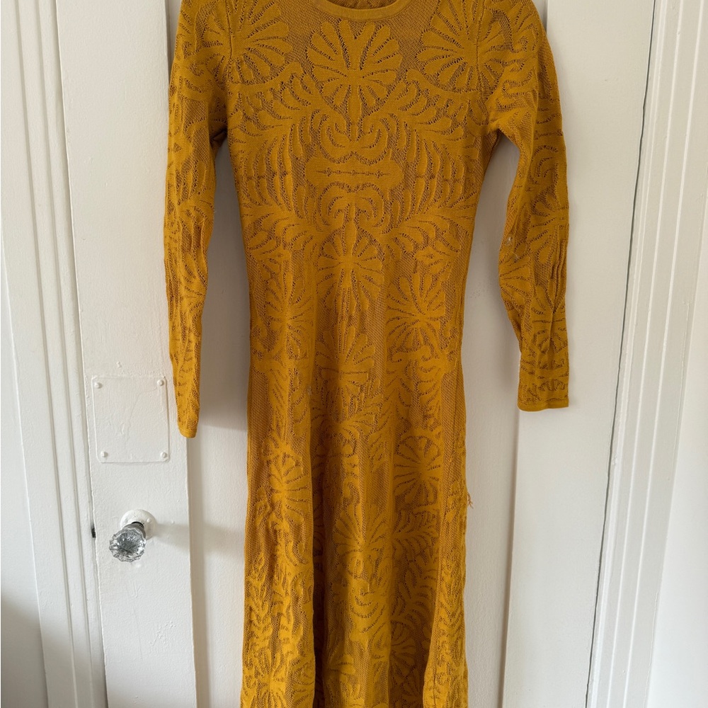 Ulla Johnson Mustard Long Sleeve Dress